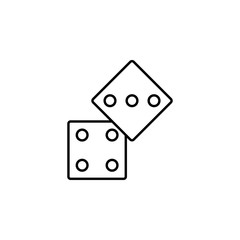 magic dices outline icon. Signs and symbols can be used for web, logo, mobile app, UI, UX