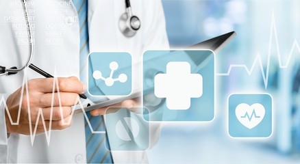 Medical hospital practice technology background care chart