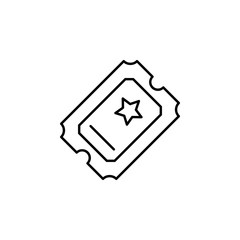 magic ticket outline icon. Signs and symbols can be used for web, logo, mobile app, UI, UX