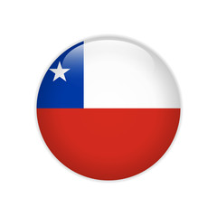 Obraz premium Chile flag on button