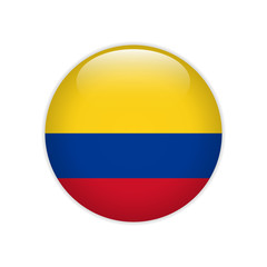 Colombia flag on button