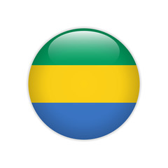 Gabon flag on button