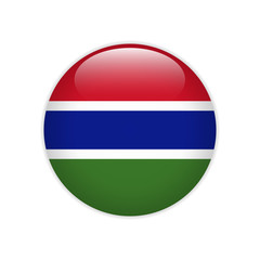 Fototapeta premium Gambia flag on button