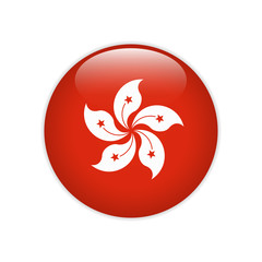 Hong Kong flag on button