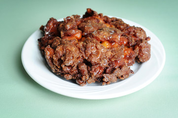 Fried Apple Fritter - Sweet Breakfast Food