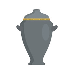 Dead Man's Urn color vector icon. Flat deesign
