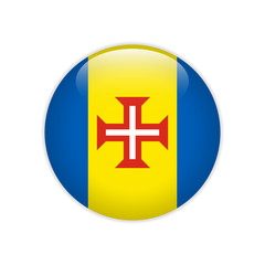 Obraz premium Madeira flag on button