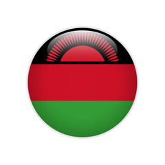 Malawi flag on button