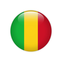 Fototapeta premium Mali flag on button