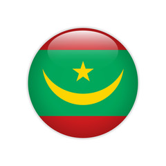 Fototapeta premium Mauritania flag on button