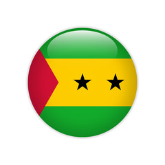 Sao Tome and Principe flag on button