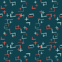 Tie Dye Japanese Geometric Modern Seamless Pattern. Geo Wabi Sabi Traditional Kimono Print. Scribble Cartoon Doodle Craft Texture. Boho Tie Dye Paint Batik. Scribble Craft Doodle Seamless Collage