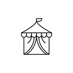 magic building circus outline icon. Signs and symbols can be used for web, logo, mobile app, UI, UX