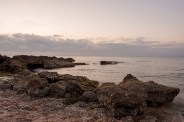 A sunrise by the sea of Oropesa, Castellon