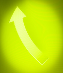 arrow on green background