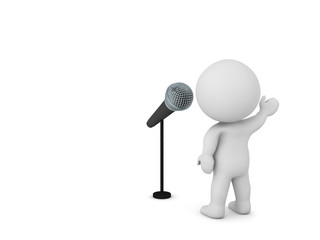 3D Character with Microphone