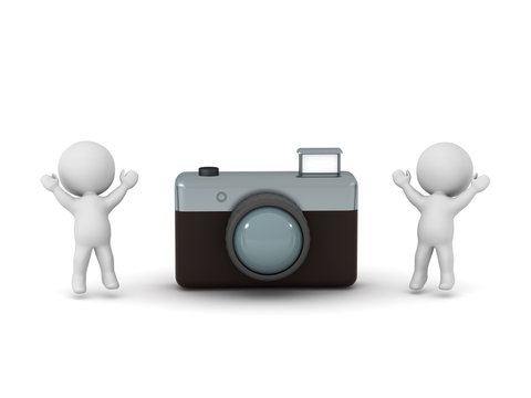 Happy 3D Characters with Photo Camera