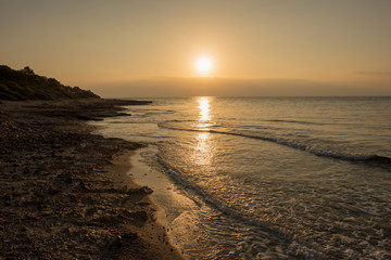 A sunrise by the sea of Oropesa, Castellon
