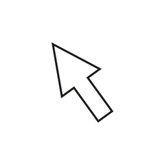 Line cursor icon in trendy flat style isolated on background. - Vector