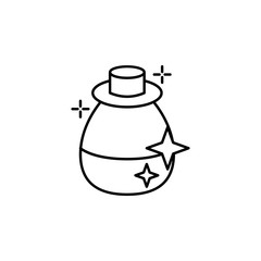 magic bottle with stars outline icon. Signs and symbols can be used for web, logo, mobile app, UI, UX