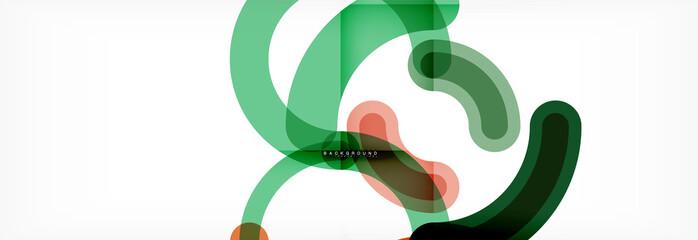 Round linear circle shapes background