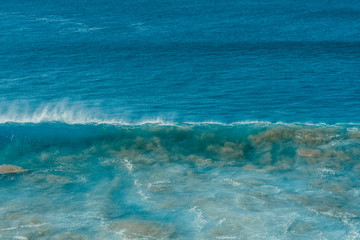 ocean poster. wave and sand