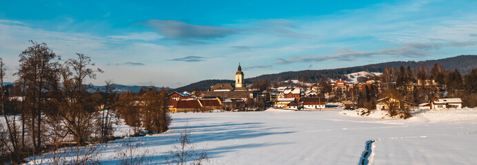 Beautiful winter view near Rinchnach-Bavarian Forest-Bavaria-Germany