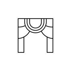 magic theater outline icon. Signs and symbols can be used for web, logo, mobile app, UI, UX