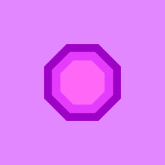 Polygon on the purple background