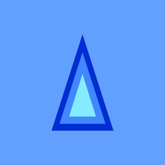 Polygon at the blue background