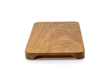 One wooden cutting Board on white background. Iisolate on white