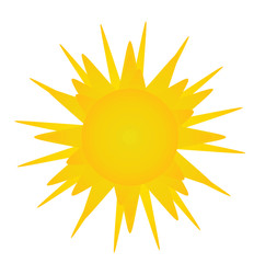 Sun isolated. vector illustration