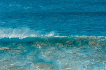 ocean poster. wave and sand