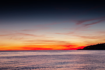 Obraz premium sunset on the beach in almunecar spain