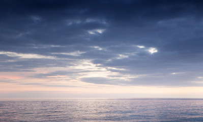 sunset on the beach in almunecar spain