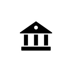 bank glyph vector icon