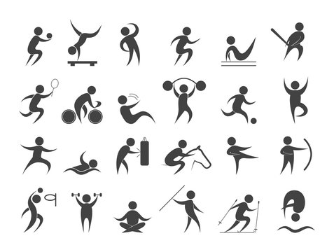 Sport people set. Collection of different sport activity