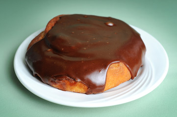Chocolate-Covered Cinnamon Bun - Bakery Breakfast Food