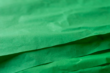 green creased paper tissue background texture