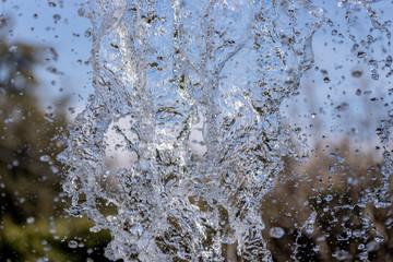 water splash on blurred background