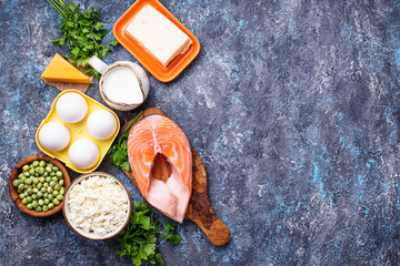 Healthy foods containing vitamin D