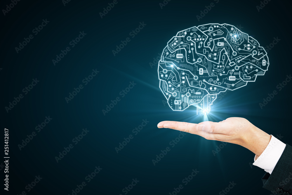 Poster artificial intelligence and hardware concept