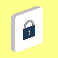 Padlock computer symbol