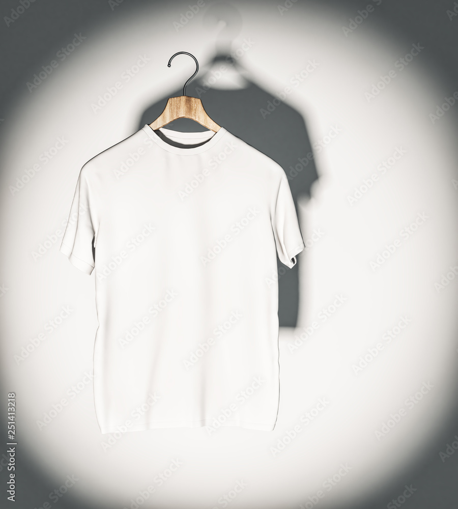 Wall mural Empty white t-shirt