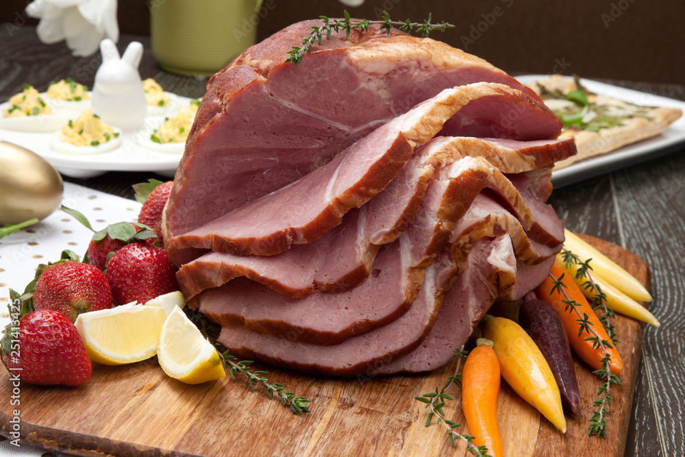 Wall mural Spicey Ham For Easter