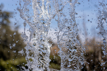 water splash on blurred background