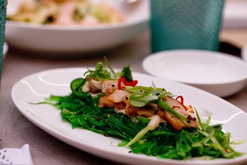 salad with vegetables and cheese