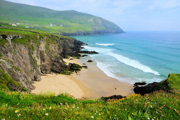 Beautiful Slea Head Beach along the scenic Dingle peninsula, County Kerry, Ireland