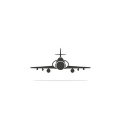Monochrome vector illustration of a airplane icon , isolated on a white background.