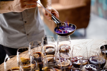 cooking berry in the pan